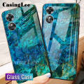 For OPPO A78 4G Case Fashion Marble Tempered Glass Protector Soft Silicon Back cover For OPPO A78 NFC 4G Phone cases.