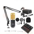 BM 800 Microphone Accessories With Phantom Power & Sound Card V8 For Radio Broadcasting Singing KTV Karaoke Mic.