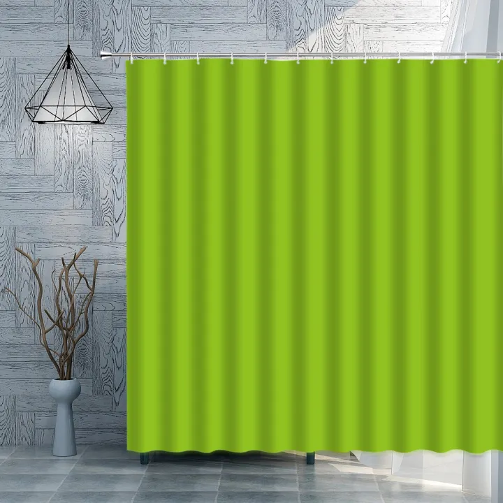 Pure%20Color%20Shower%20Curtain%20Sets%20Gray%20Black%20Yellow%20Green%20Simple%20Bathroom%20Decorative%20Curtain%20Polyester%20Fabric%20Bath%20Curtain%20Hooks%20-%20Image%206