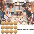 Sunfloweio 6/12pcs 36mm Cork Solid Wood Foosball Table Soccer Ball Football Soccer Ball Baby Foot Fussball Desktop Soccer Ball Game. 