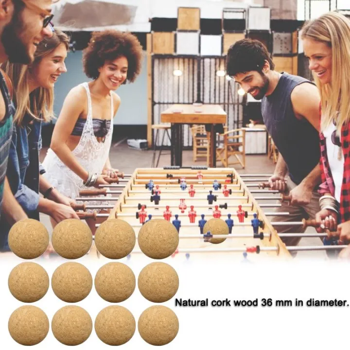 Sunfloweio%206/12pcs%2036mm%20Cork%20Solid%20Wood%20Foosball%20Table%20Soccer%20Ball%20Football%20Soccer%20Ball%20Baby%20Foot%20Fussball%20Desktop%20Soccer%20Ball%20Game%20-%20Image%205