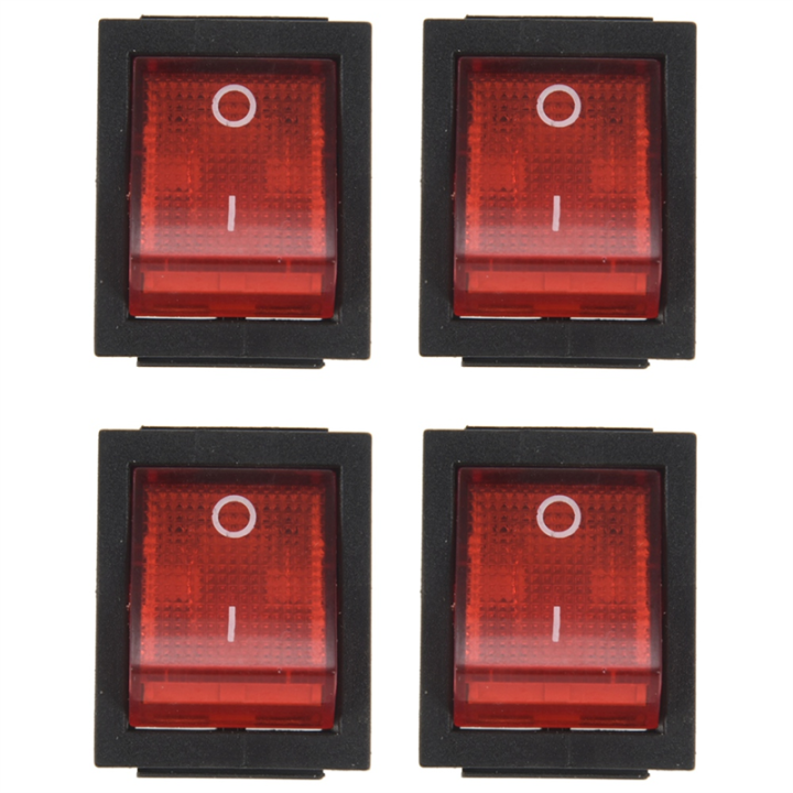4%20Pin%20DPST%20ON/OFFSnap-4%20x%20Rocker%20Switch-Black%20&%20Red%20-%20Image%203