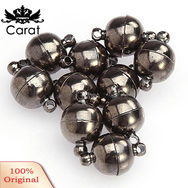 10Pcs 6mm/8mm Round Ball Magnetic Clasps All Match DIY Neckle Tools