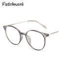 2022 New Light Ladies Plain Flat Mirror Retro Oval Rice Nail Glasses Frame Korean Version Blue Light Blocking Glasses.