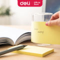 Deli EA00353 Sticky Note Yellow 100 Sheets | 3×3 Inch Self-Adhesive Memo Pad for Office & School Use. 