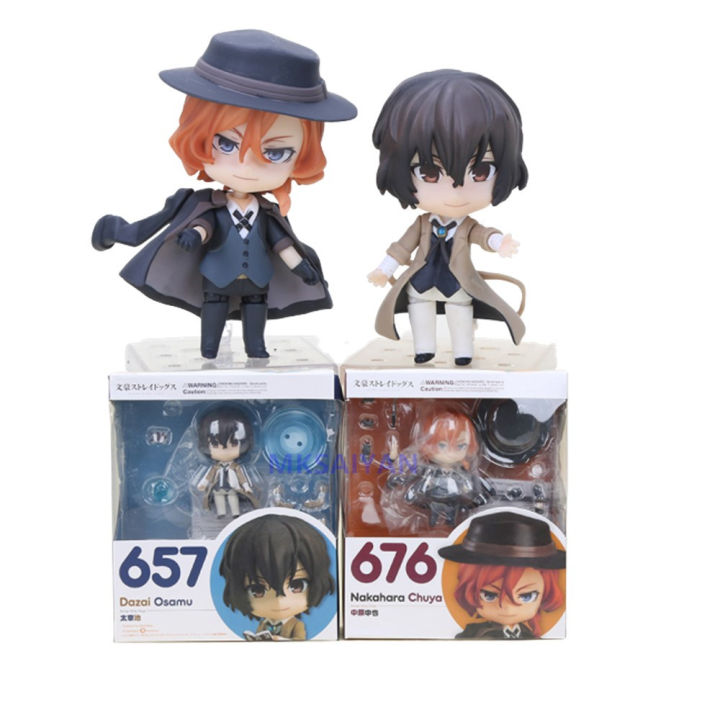 Tongyundacheng Bungo Stray Dogs Anime Figure Dazai Osamu Nakahara Chuuya Action Figure PVC Personaggio Modello Desktop Ornamenti da Collezione