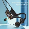 Bone Conduction Headphone Wireless Bluetooth 5.3 Earphone Outdoor Sport Earbud Headset with Mic for Android Ios Support SD Card. 