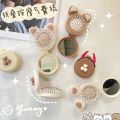 Cute Mini Mirror One Piece Portable Folding Air Cushion Airbag Comb for Kids and Girls. 