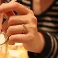 Classic V-Shaped Design Crystal Inlaid Little Finger Ring - Ring For Girls. 