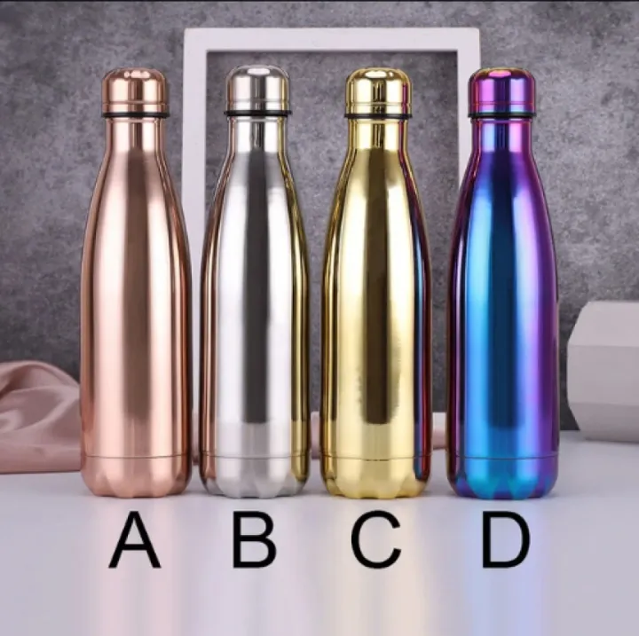 500ml 1pic Double Wall Stainless Steel Water Bottle – Floral Design ...