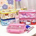 Anime Kuromi My Melody Cinnamoroll Hello Kitty Elsa Snoopy Pom Pom Purin Cartoon Lunch Box Bag Frozen Barbecue Handbag Outdoor Tote Bag [RAIN]. 