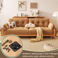 NAMUNY 4Pcs/Set Furniture Leg Mounting Plates Sofa Leg Attachment Plates M8 Hanger Bolts Screws Adapters Metal Plates Bracket Kit for Sofa Couch Chair.