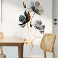 Beautiful Flower Wall Sticker For Living Room Background Decor Decals Bedroom Beautify Home Decoration Self-adhesive Wallpaper.