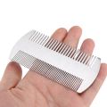 2X Dual Action Stainless Steel Credit Card Size Comb Wallet Comb Pocket Comb Anti-Static Hair Comb for Man. 