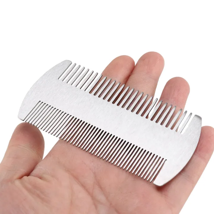2X%20Dual%20Action%20Stainless%20Steel%20Credit%20Card%20Size%20Comb%20Wallet%20Comb%20Pocket%20Comb%20Anti-Static%20Hair%20Comb%20for%20Man%20-%20Image%205