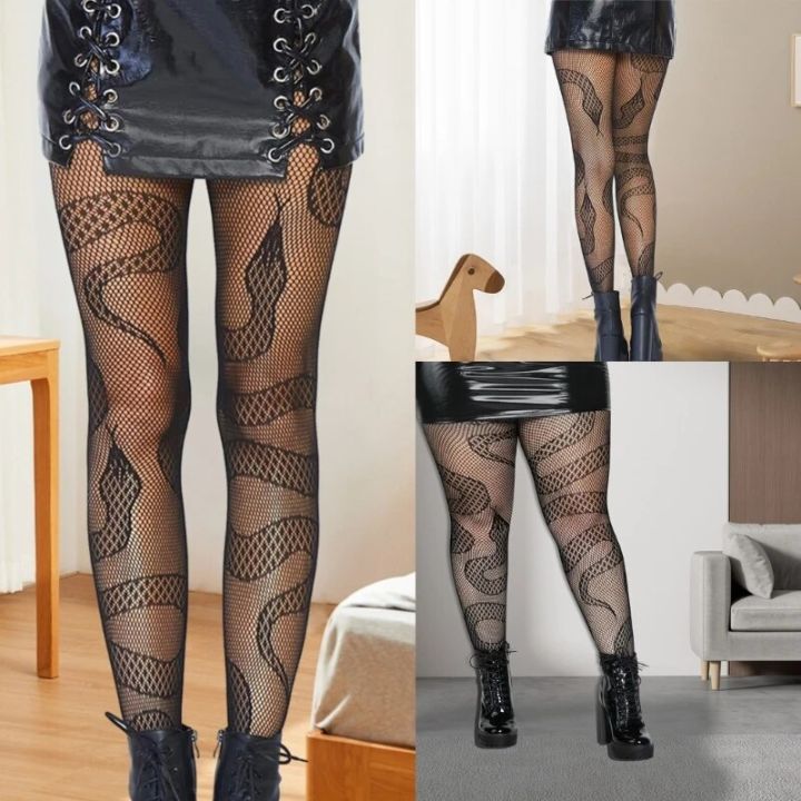Patterned Fishnet Stockings Leggings,High Waist Tights Stockings for Women,Fishnets Thigh High Stockings Pantyhose