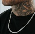 Men Stainless Steel New Round Rofe Chain Necklace. 