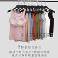 Bejirog Outer Wear Inner Wear Long with Chest Pad Integrated Suspenders Vest Women's Thin Anti-Exposure Push up Bra. 