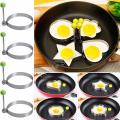 【Fashion】4 Style Kitchen Cooking Mould Stainless Steel Frying Pan Handhold Fried Pancake Ring Circle Kitchen Baking 1Pcs. 