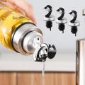Pour Nozzle Oil Bottle Cap Oil Bottle Mouth Oil Bottle Stopper Soy Sauce Bottle Stopper Kitchen Press Type Oil Guide Nozzle Olive Oil Sprayer Vinegar Bottles ABS Lock.