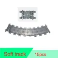 【happy one】10-100Pcs/Set DIY City Trains Track with lego Trains Flexible Tracks Curved Track Model For Kids. 