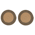 2X Japanese Style Woven Carpet Round Floor Mat Simple Coffee Table Mats Bedroom Living Room Sofa Floor Rugs(S). 