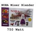 Noha Heavy Duty Mixer Blender 3 Stainless Steel Jar -750 Watt (1 Year Warranty) 3 Stainless Still Jar 100 Percent Cooper Mixer blender. 