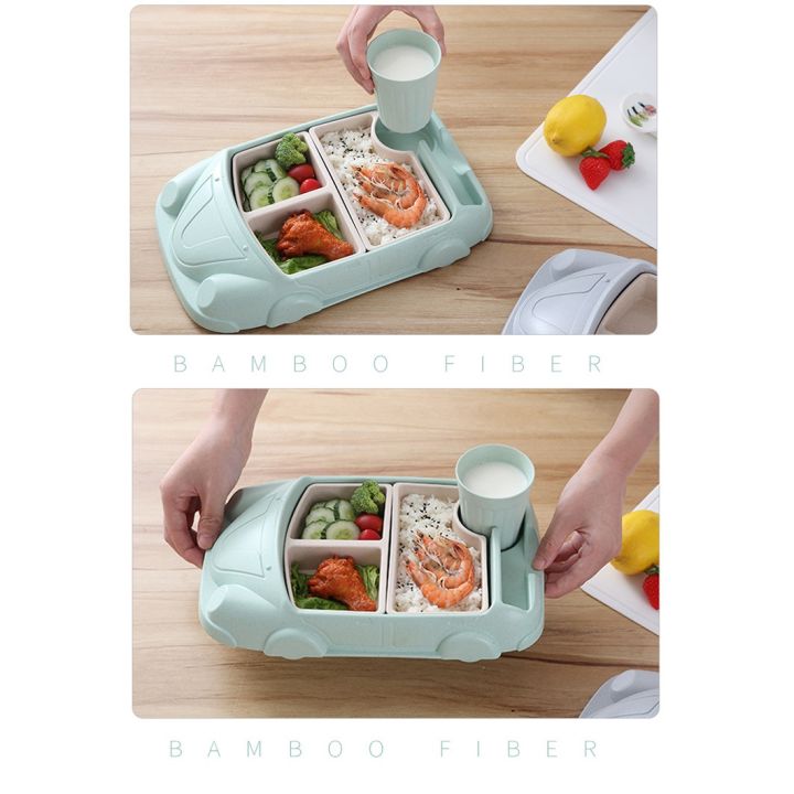 Cartoon%20Car%20Baby%20Dishes%20Set%20Bamboo%20Fiber%20Plate+Cup%20Sub-Grid%20Bowl,B%20-%20Image%208