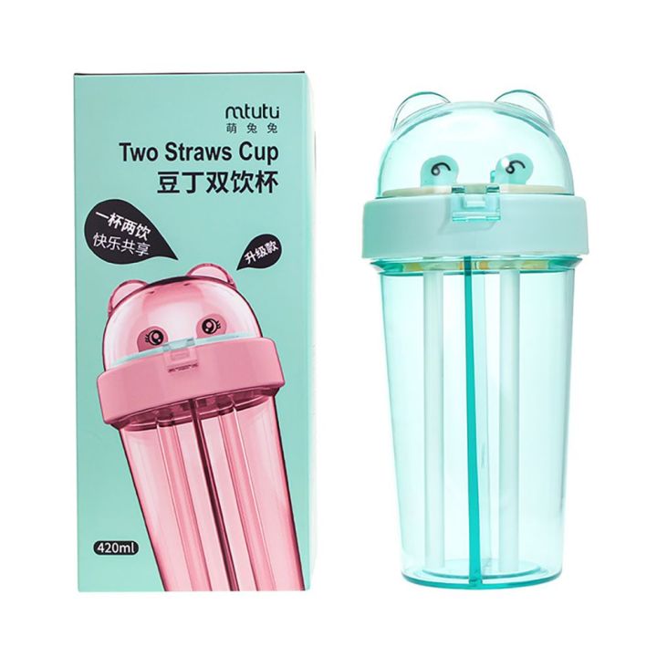 420ml%20Children%20Double%20Straws%20Water%20Bottle%20Outdoor%20Portable%20Bottle%20Student%20Couple%20Plastic%20Cup%20Gift%20Dual%20Use%20Drinking%20Water%20Kettle%20-%20Image%205