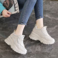 Rimocy Hidden Heels Sneakers for Women Breathable Mesh Platform Sports Shoes Woman Mix Color Height Increasing Casual Shoes House Foocus. 