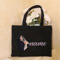 Personalised Hijabi Girl Tote Bag Female Travel Canvas Bags Muslim Girl Gift Custom Name Shoulder Bag Harajuku Handbag Eid Gifts. 