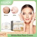 White Rice Face Cream Lighten Dark Spots Freckle Remove Melanin Improve Fine Lines Pore Refining Whitening Brightening Skin Care. 