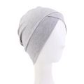 【COOL】 Women Modal Cotton Inner Hijab Caps Headwear Islamic Headband Turban Hair Loss Cancer Chemo Cap Stretch Headwear Hat Cap.