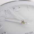 Modern Silent Wall Clock for Home Office Kitchen (25cm, Silver).