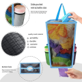 Hanging Breathable Plastic Grid Garbage Bag Green.