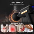 Outtobe Fascia Gun Mini Electric Massager Muscle Relaxation Massager LCD Touch Screen Meridian Massage Gun Mini Neck Massager Relaxation Tissue Handheld Massager Gun Leg Massage Machine Foot Massage Machine Slimming Body.