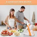 ONCE FOR ALL Safe Mandoline Slicer 5 in 1 Vegetable Cutter, Strips Julienne Dicer Adjustable Thickness 0.1-8 mm for Kitench Fast Meal Prep. 