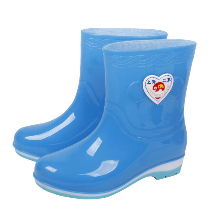 Korean%20Style%20Fleece-Lined%20Rain%20Boots%20Women%20'S%20Rain%20Boots%20Non-Slip%20Waterproof%20Shoes%20Winter%20Fashionable%20Warm%20Mid-Calf%20Cotton%20Rubber%20Shoes%20Rubber%20Boots%20-%20Image%202