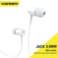 VDENMENV DR02 Headphone 1.2Meter Plastic Housing Contoller with Mic. 