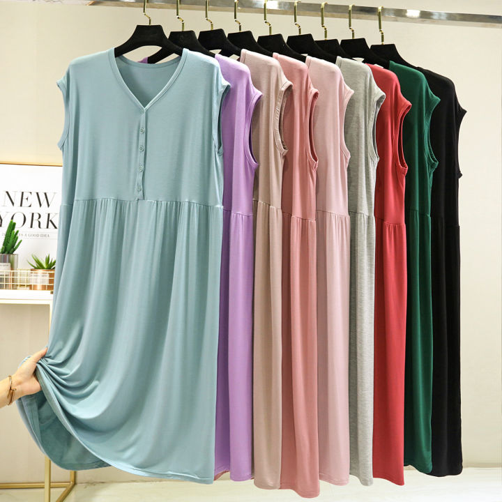 Modal%20Cotton%20plus%20Size%20Mom%20Nightdress%20Dress%20Pregnant%20Woman%20Feeding%20Nursing%20Homewear%20Women's%20Spring%20and%20Summer%20Maternity%20Pajamas%20-%20Image%208