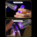 GC 10W 365nm Purple Light Flashlight, LED Powerful Flashlights, Rechargeable Powerful Fluorescent Detector, Purple Light Flashlight, For Pet Urine Detection, Resin Curing.
