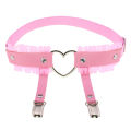 Lace Leg Garter Elastic Rock Heart Leg Harness For Women Girls Black Goth Thigh Garter Belt Kawaii Fashion Accessories.
