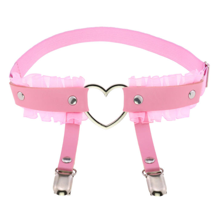 Lace%20Leg%20Garter%20Elastic%20Rock%20Heart%20Leg%20Harness%20For%20Women%20Girls%20Black%20Goth%20Thigh%20Garter%20Belt%20Kawaii%20Fashion%20Accessories%20-%20Image%205