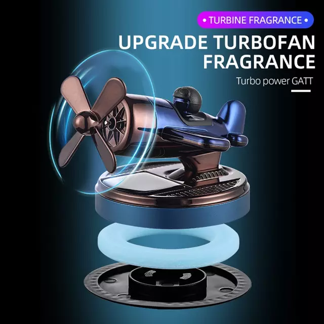 Fashion Aircraft Styling Car Air Freshener Solar Rotating Custom Car Air Freshener