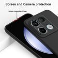 Xiaomi Poco X6 Silicone Matte Flexible Soft Phone Case - Black & Blue - Phone Back Cover.