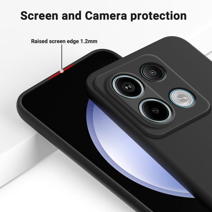 Xiaomi%20Poco%20X6%20Silicone%20Matte%20Flexible%20Soft%20Phone%20Case%20-%20Black%20&%20Blue%20-%20Phone%20Back%20Cover%20-%20Image%204