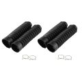 4X Front Fork Cover, Rubber Motorcycle Front Fork Cover Gaiters Gators Boots Shock Damping Dust Cover (Black).