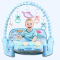 Baby Musical Gym Multi-Functional Piano Crawling Mat Brain Game Accompany Your Baby to Grow-Blue.