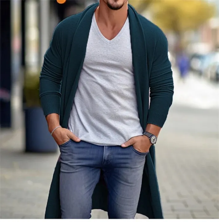 2024%20Autumn%20Men's%20Knitted%20Cardigan%20Casual%20Long%20Sweaters%20Male%20Long%20Sleeve%20Outerwear%20Solid%20Color%20Loose%20Streetwear%20Knit%20Jacket%20-%20Image%205