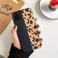 Vintage glitter leopard print phone case for iPhone 13 12 11 14 Pro Max 7 14 plus X XR soft TPU dream shell leopard marble cover.